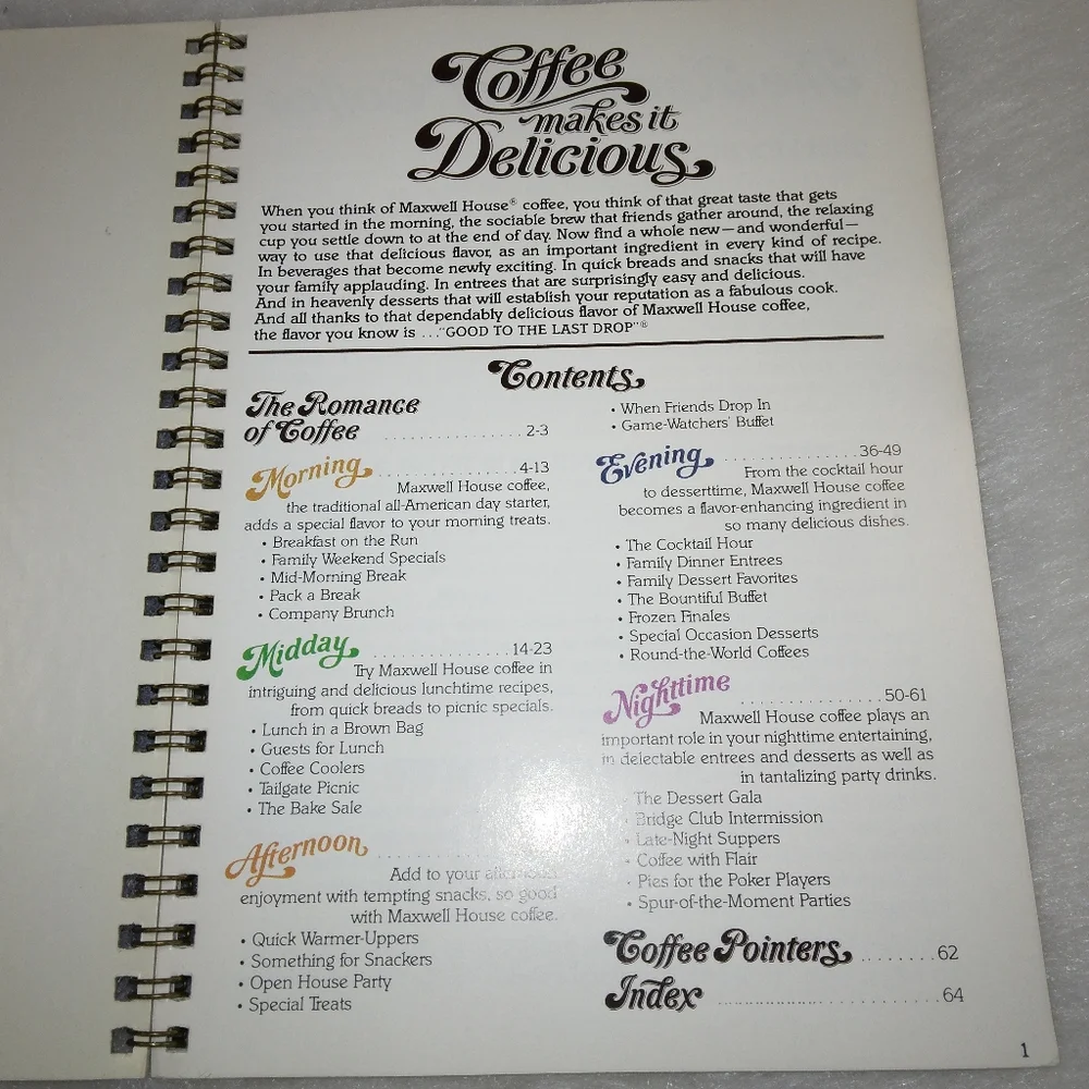 BOOK Coffee Makes It Delicious, the coffee cookbook from Maxwell House C…